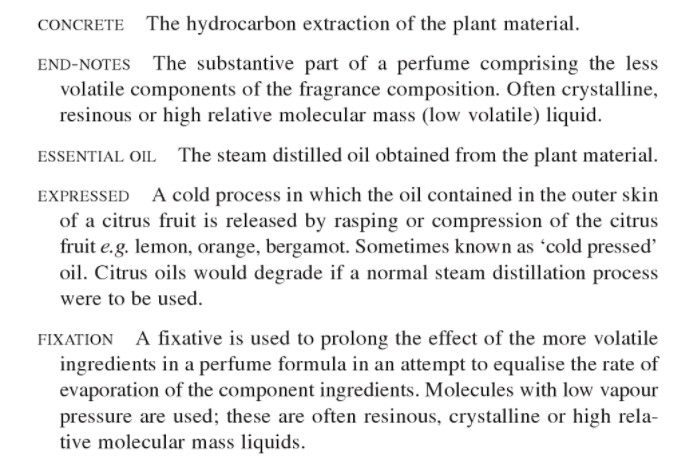 perfume dictionary c f